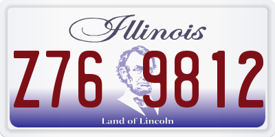 IL license plate Z769812