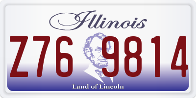 IL license plate Z769814
