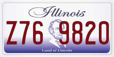 IL license plate Z769820