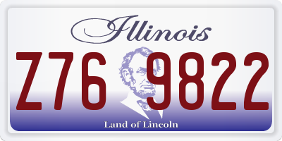 IL license plate Z769822