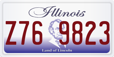 IL license plate Z769823