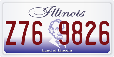 IL license plate Z769826