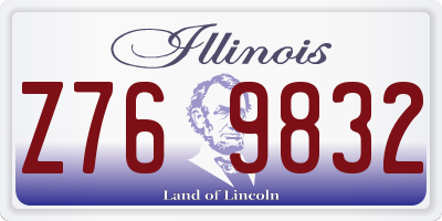 IL license plate Z769832