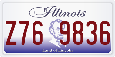 IL license plate Z769836