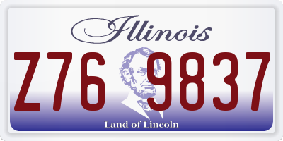 IL license plate Z769837