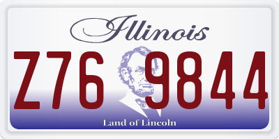 IL license plate Z769844