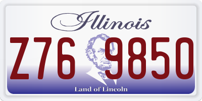 IL license plate Z769850