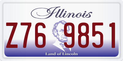 IL license plate Z769851