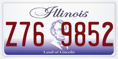IL license plate Z769852