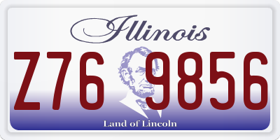 IL license plate Z769856