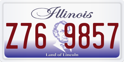 IL license plate Z769857