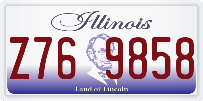 IL license plate Z769858