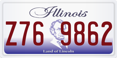 IL license plate Z769862
