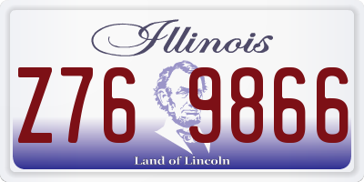 IL license plate Z769866