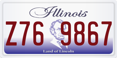 IL license plate Z769867