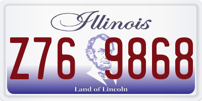 IL license plate Z769868