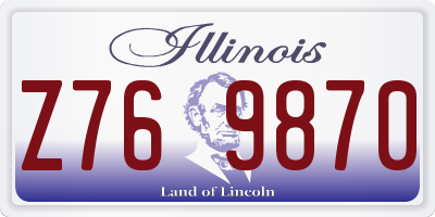 IL license plate Z769870