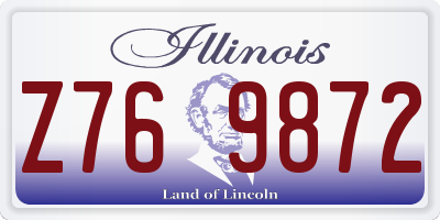 IL license plate Z769872