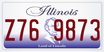 IL license plate Z769873
