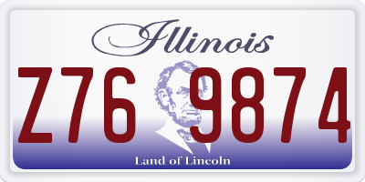 IL license plate Z769874