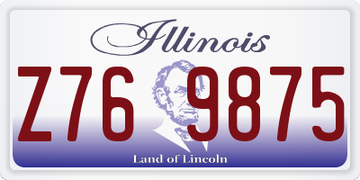 IL license plate Z769875