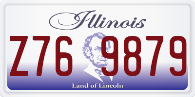 IL license plate Z769879