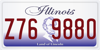 IL license plate Z769880