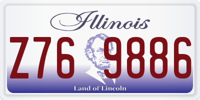 IL license plate Z769886