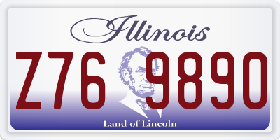IL license plate Z769890