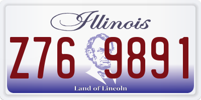 IL license plate Z769891