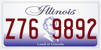 IL license plate Z769892