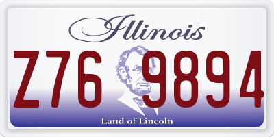 IL license plate Z769894