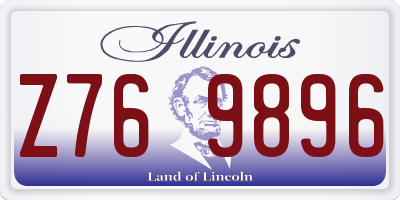 IL license plate Z769896