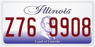 IL license plate Z769908