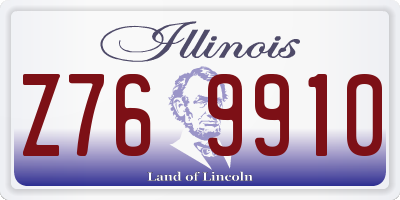 IL license plate Z769910