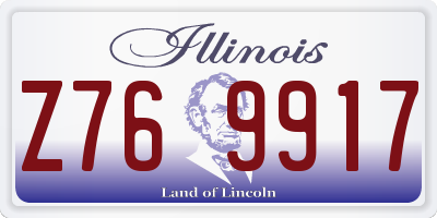 IL license plate Z769917