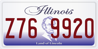 IL license plate Z769920