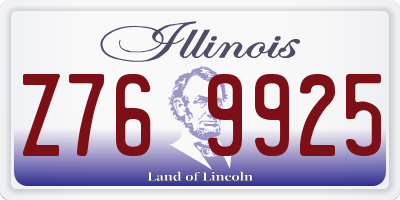 IL license plate Z769925