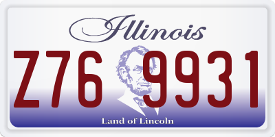 IL license plate Z769931