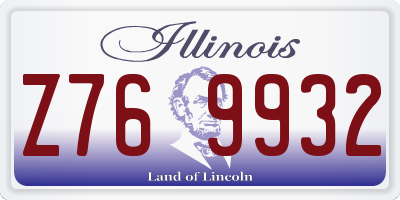 IL license plate Z769932
