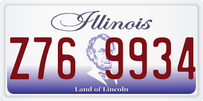 IL license plate Z769934