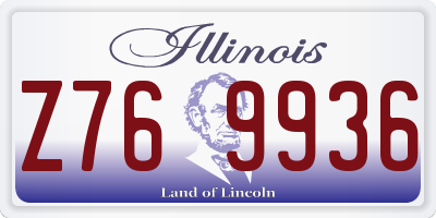 IL license plate Z769936
