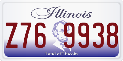 IL license plate Z769938