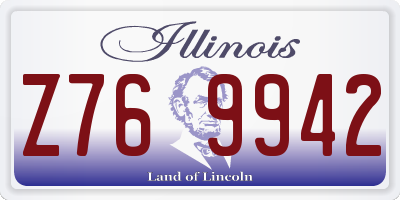 IL license plate Z769942