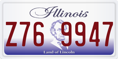 IL license plate Z769947