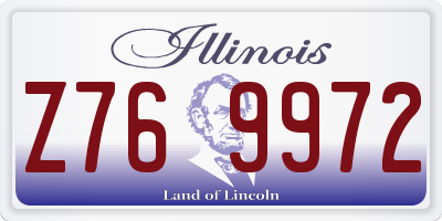 IL license plate Z769972