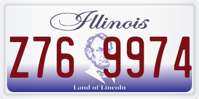 IL license plate Z769974