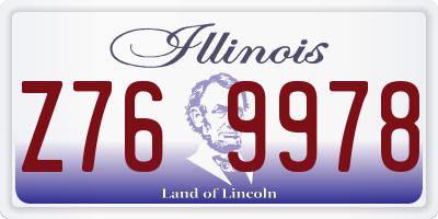 IL license plate Z769978