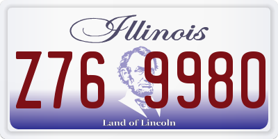 IL license plate Z769980