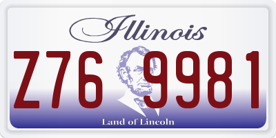IL license plate Z769981